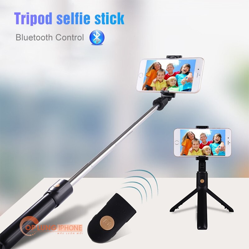 (SIÊU HOT - KÈM REMOTE) Gậy chụp hình kiêm Tripod 3 chân và Remote Bluetooth K07 - Gậy chụp hình tự sướng Bluetooth