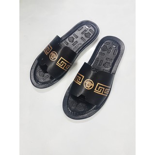 DÉP NAM THÁI LAN VERSACE ĐEN BẢN IN LỤA