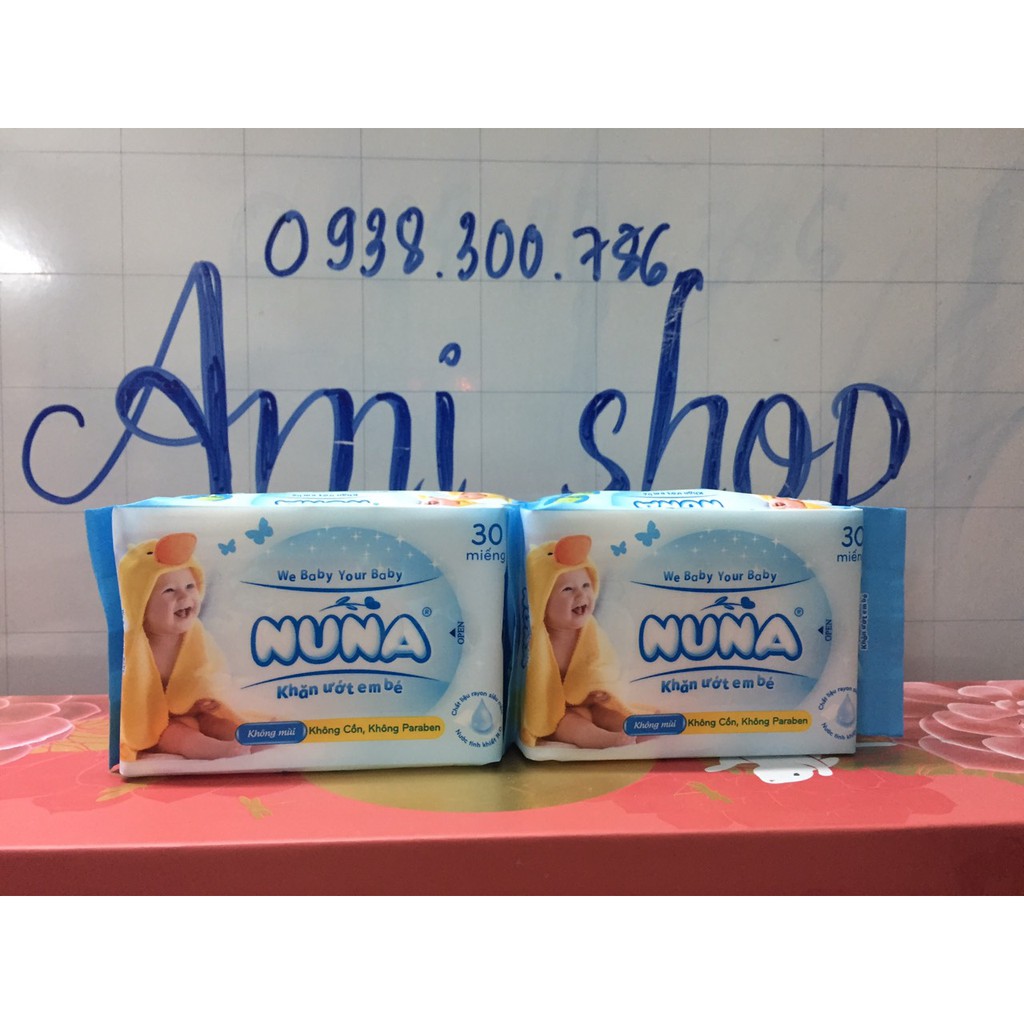 [MẪU MỚI] Combo Khăn ướt Nuna 30 tờ