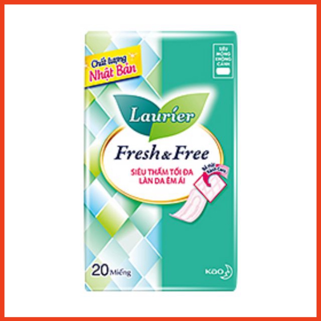 Laurier Fresh  Siêu Mỏng Không Cánh 20M