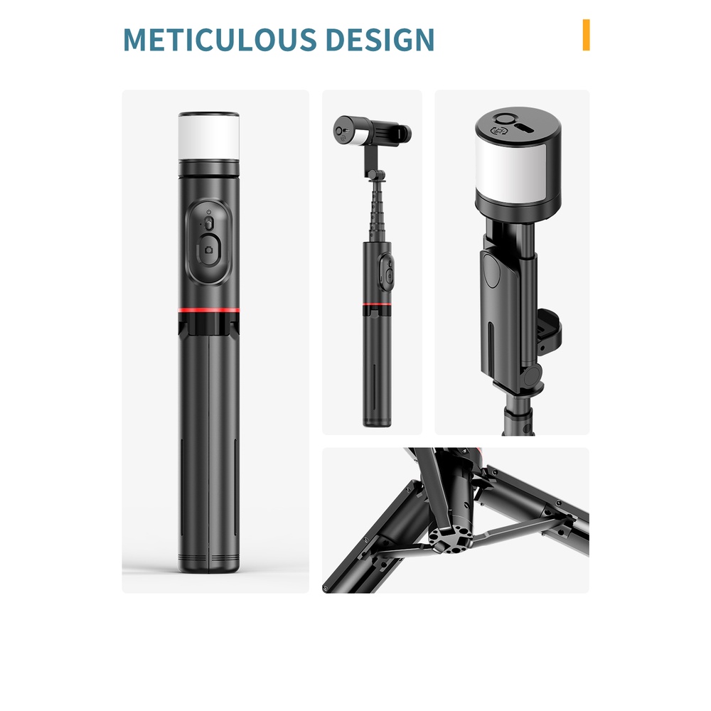 Gậy Tự Sướng Bluetooth 2022 Có Đèn Cho Huawei iPhone Android Xiaomi