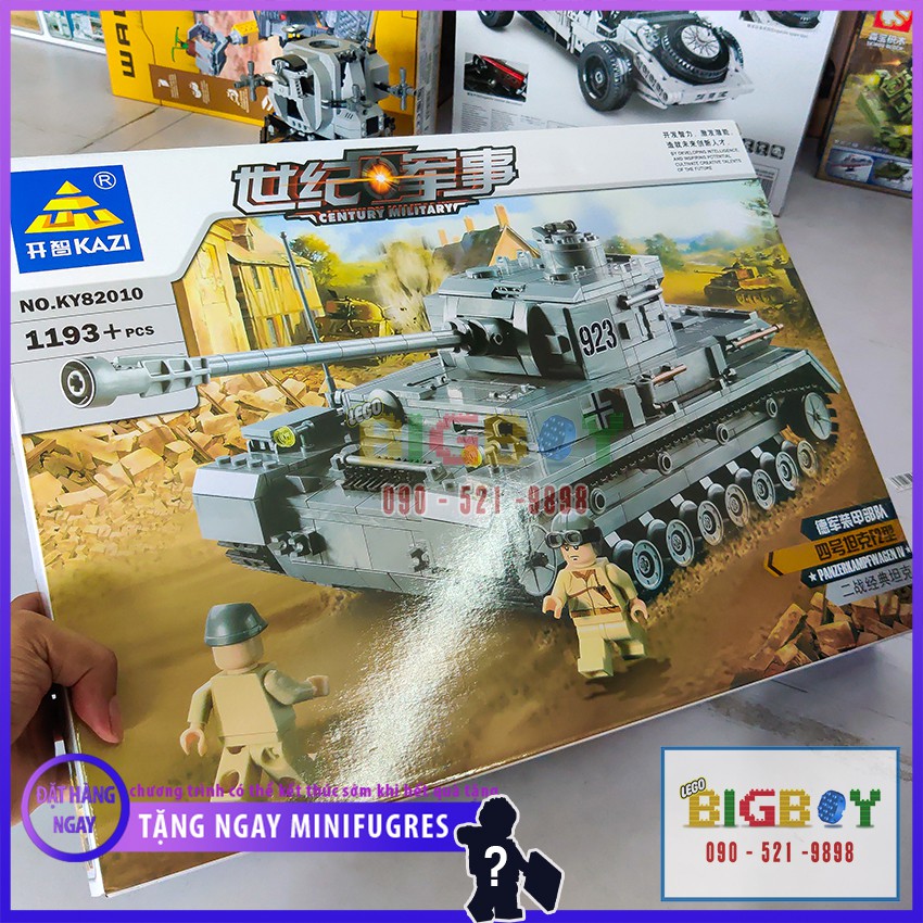 [GIẢM GIÁ] Đồ Chơi Trẻ Em Lego Xe Tăng Chiến Đấu Đức Lắp Ráp 82010, 1193PCS