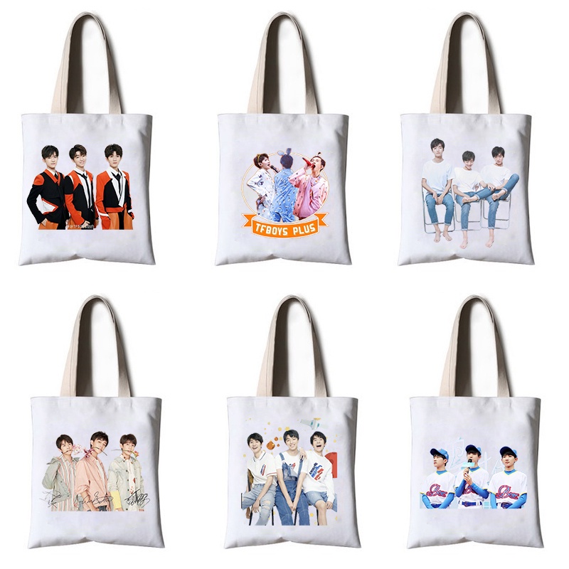 Túi tote tfboys TT38 cute dễ thương hoạt hình thần tượng hoạt hình