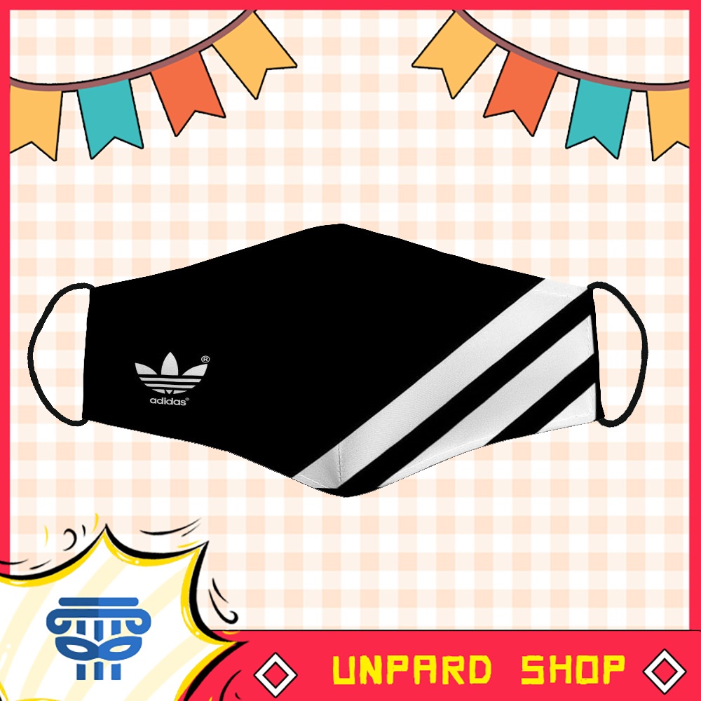 Khẩu Trang Vải Tốt In Hình ADIDAS_49 UNPARD Vải Poly Cotton 100%, Ngăn Bụi Mịn, Kháng Khuẩn, 2021 Bảo Vệ Toàn Diện