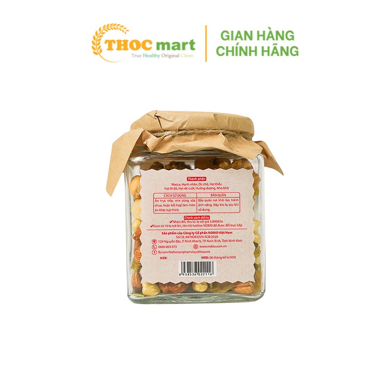 Hạt Dinh Dưỡng Mix Nafovi 7 loại hạt đặc biệt tốt cho sức khỏe lọ thủy tinh 200g