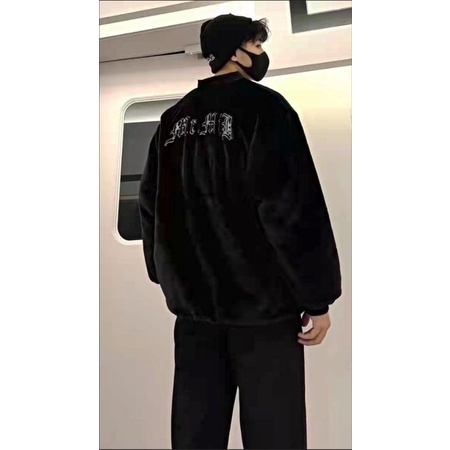 Áo Bomber nhung chữ MB cực chất