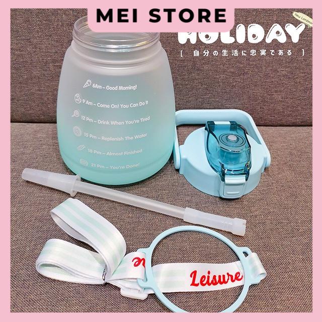 Bình Nước 1300ml Kèm Dây Đeo Đáng Yêu , Tiện Lợi