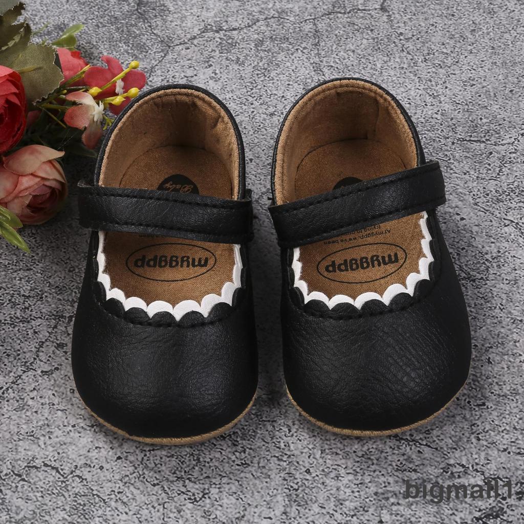 Giày búp bê da PU mềm chống trượt cho bé gái tập đi