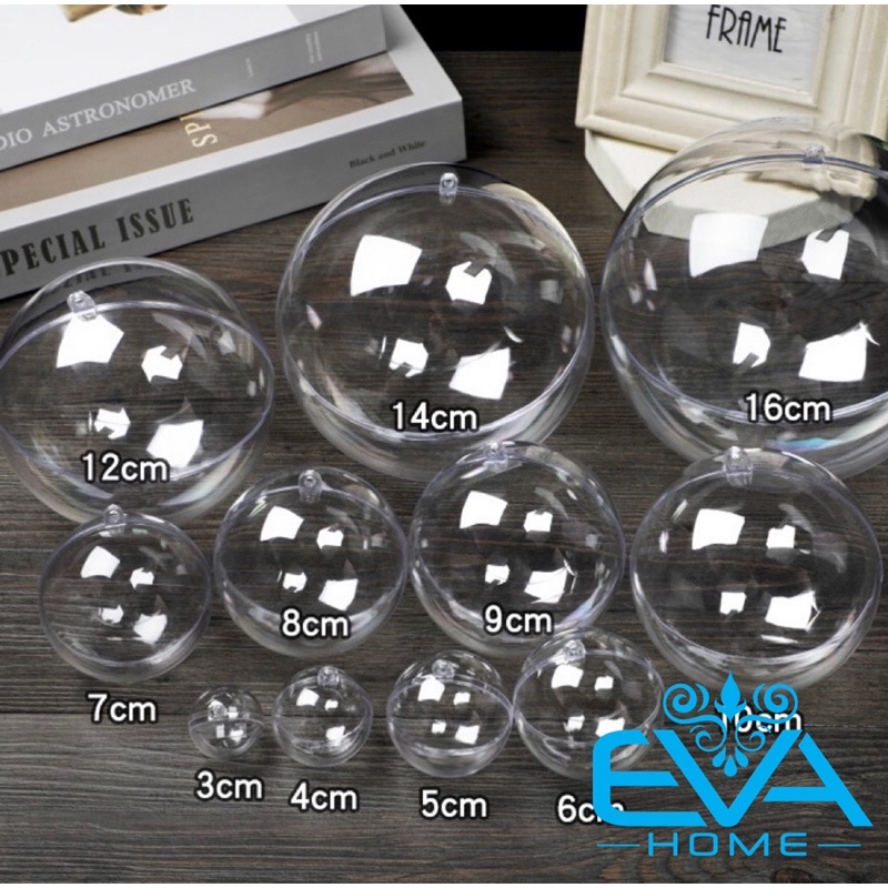 Quả Cầu Nhựa Trang Trí Trong Suốt Đường Kính 2 Cm