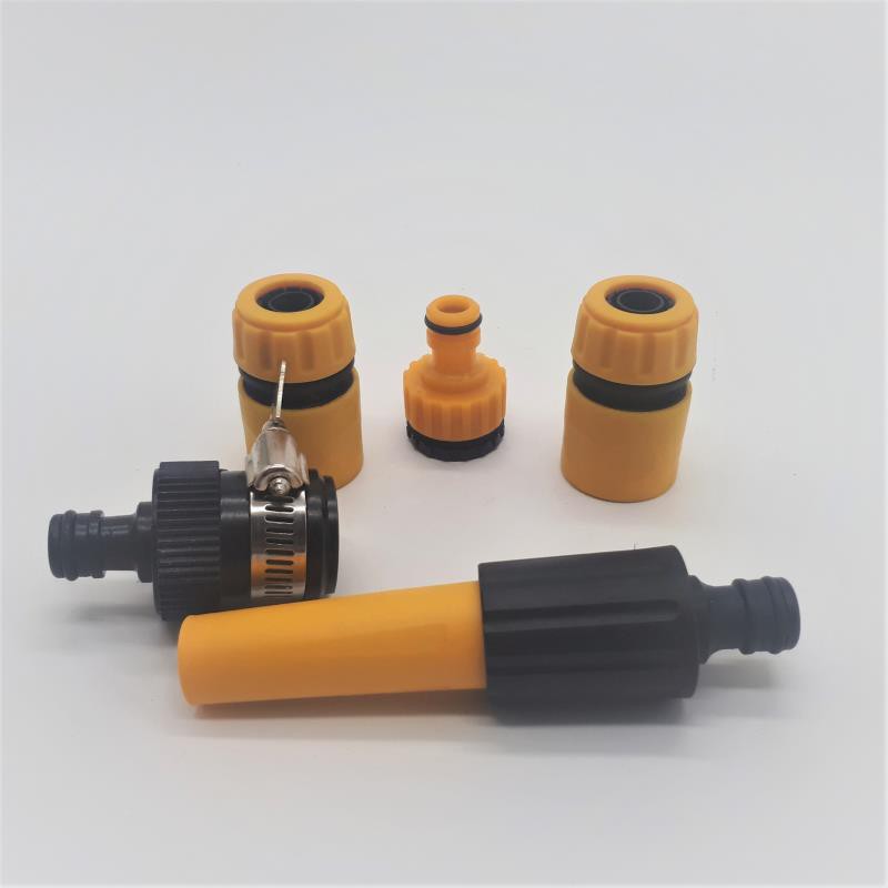Bộ phụ kiện tưới cây, Rửa xe 5 món VPN-5020, Vòi nhựa thằng + Bộ nối nhanh 12-18 mm
