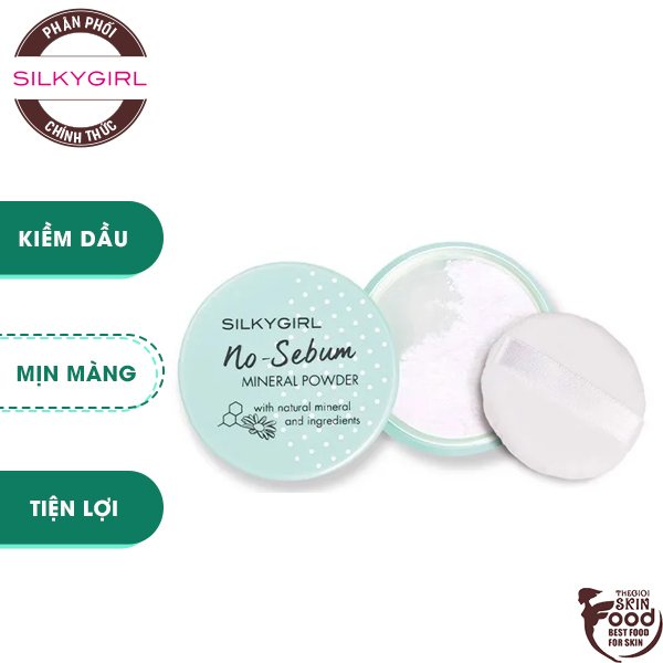 Phấn Phủ Dạng Bột Kiềm Dầu Cho Da Mịn Màng Silkygirl No Sebum Mineral Powder 5g