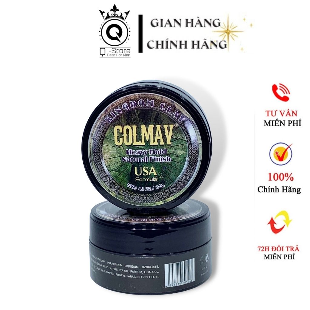 Sáp Vuốt Tóc COLMAV, Sáp Clay Giữ Nếp,Tạo Kiểu Hương Nước Hoa