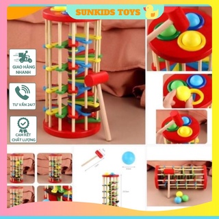 Đồ chơi gỗ đập bóng lốc xoáy zic zac cho bé