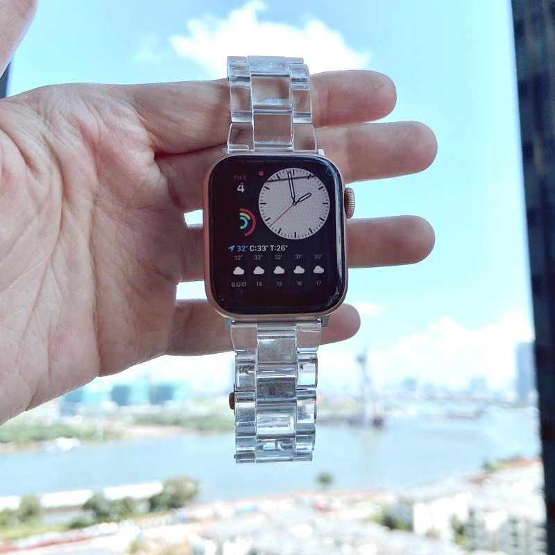 Dây đồng hồ trong suốt apple watch s1/2/3/4/44