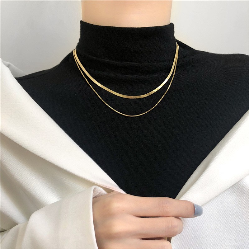 Chocker nữ dây mảnh 02 tầng mạ ánh vàng siêu sang chảnh TB263 - TOBI'SHOP