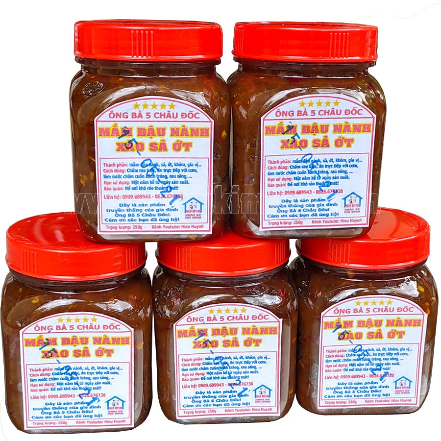 250gr Mắm Đậu Nành Xào Sả Ớt Món Ăn Chay Ngon Chính Hiệu Của Ông Bà 5 Châu Đốc