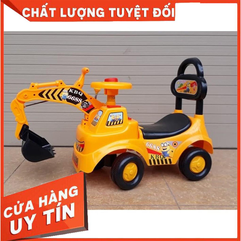 [SIÊU SALE] Xe cẩu chòi chân cho bé (Có nhạc + còi + gầu múc + tựa lưng)