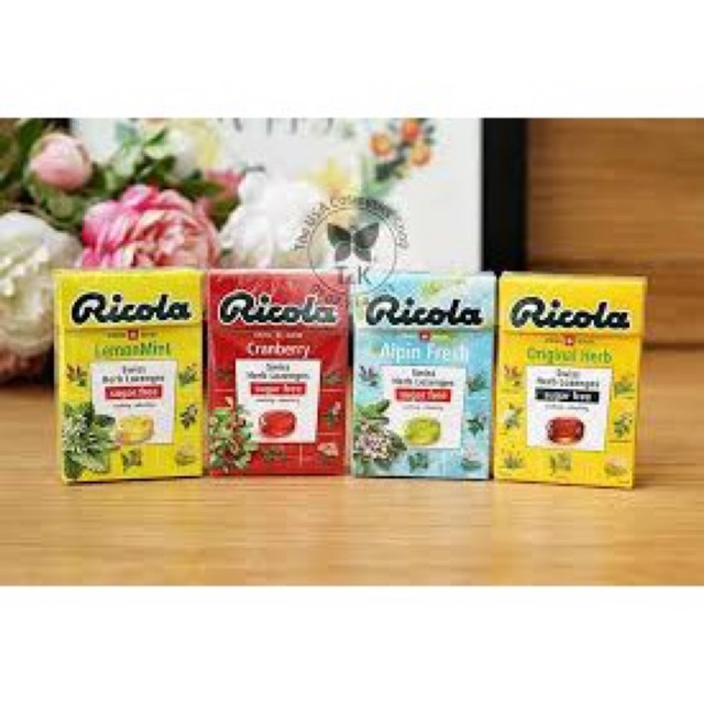 [ 5 Vị ] Kẹo Ngậm ho Thảo Mộc Ricola 40gr NHẬP KHẨU THỤY SĨ