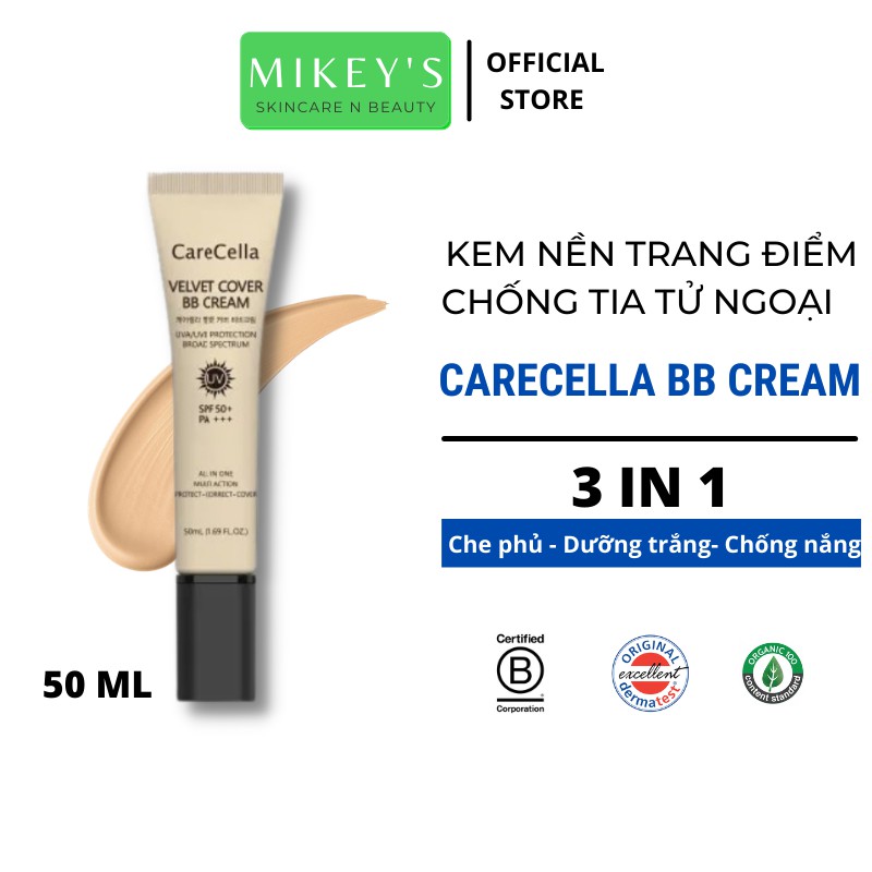 Kem nền CHE KHUYẾT ĐIỂM Carecella Mikeybeauty92 KIỀM DẦU cho da dầu (50 ML)