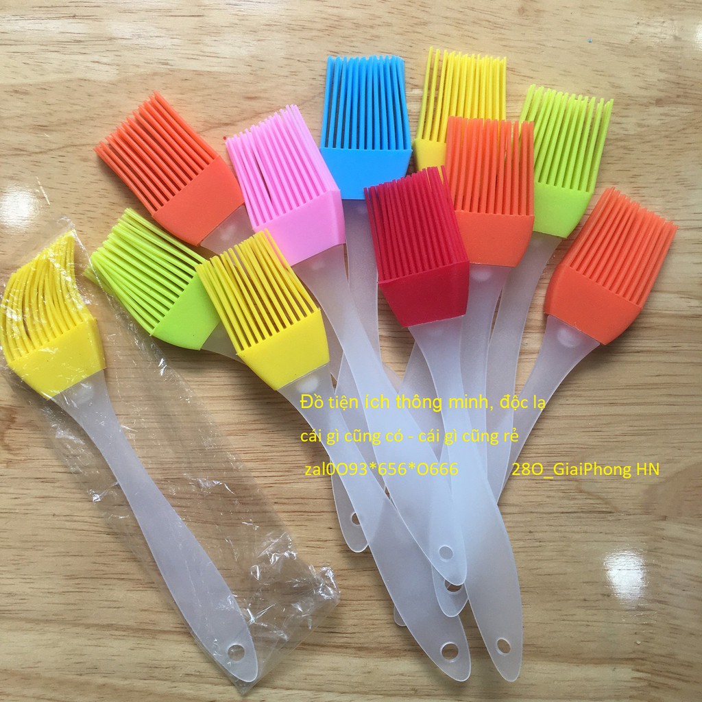 Dụng Cụ Làm Bánh Cơ Bản Gồm Chổi - Vét Bột - Bút Viết Kem - Xẻng Silicone