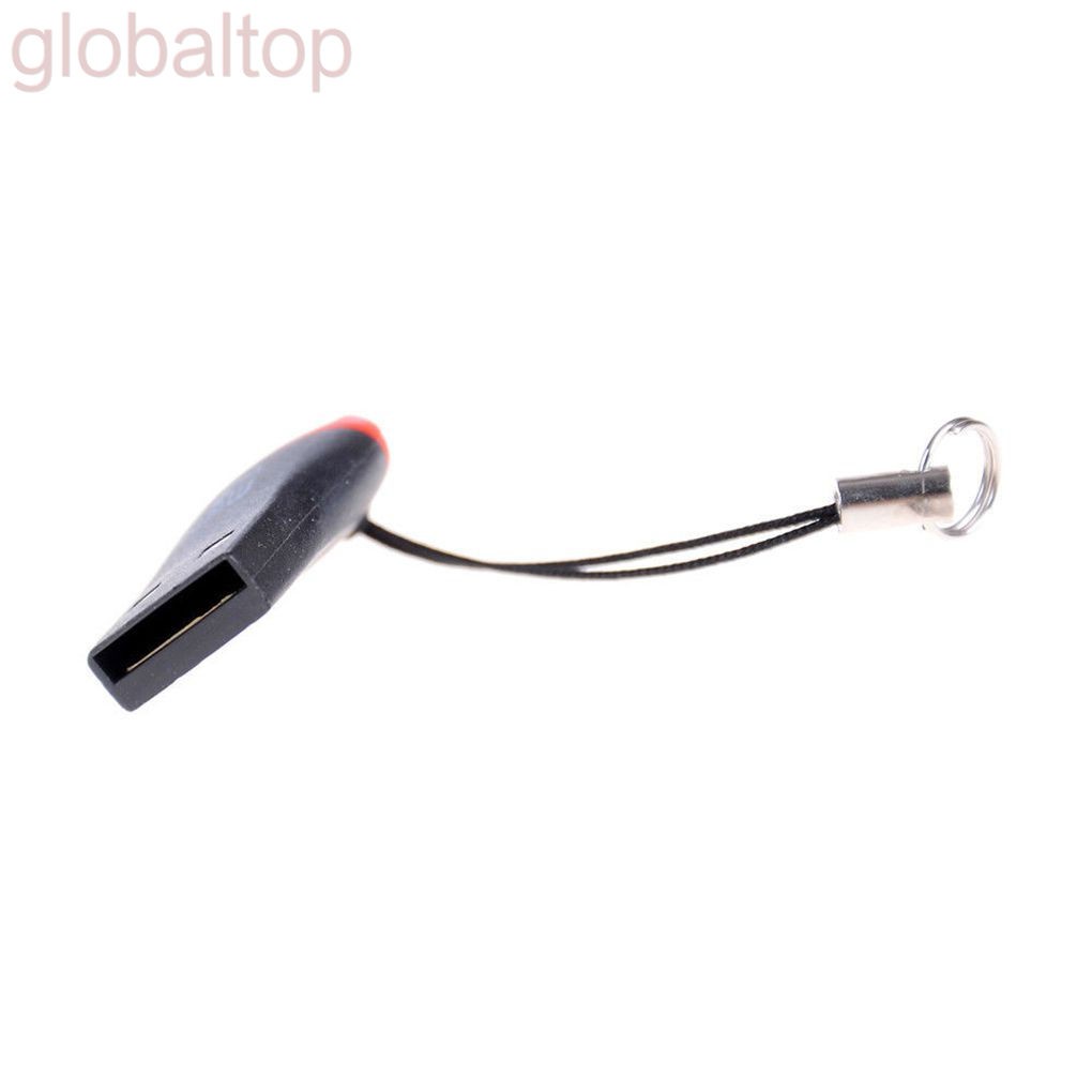 Đầu đọc thẻ nhớ mini hỗ trợ USB 2.0 có dây móc khóa chống thất lạc