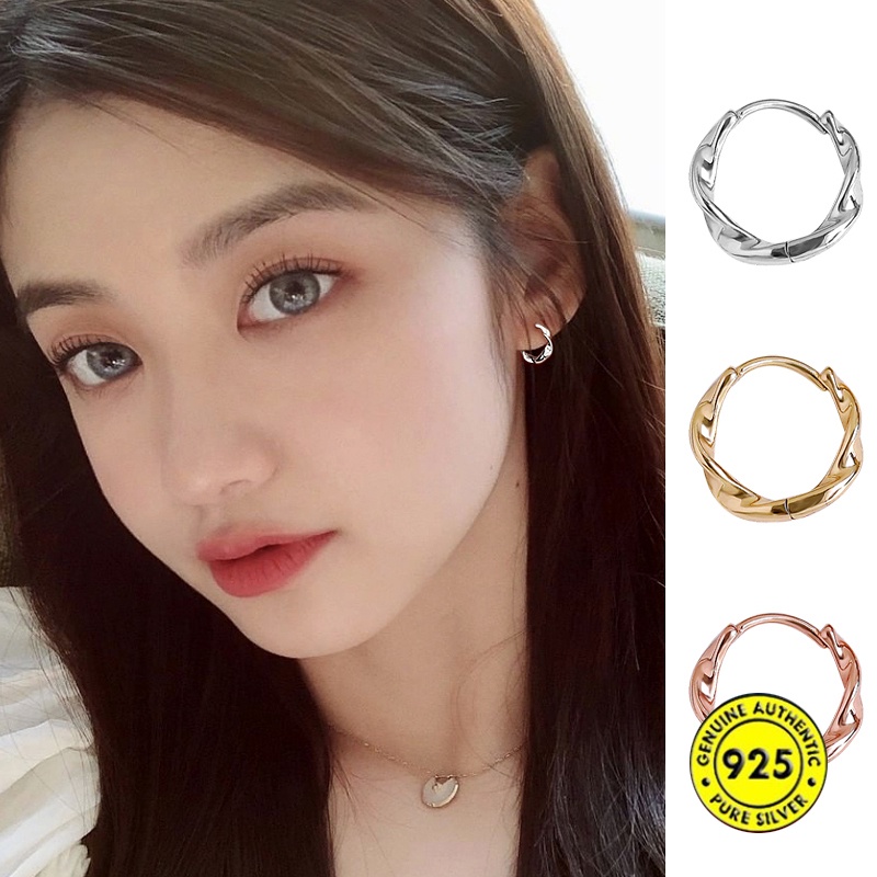Bông tai mạ vàng hồng 18K thời trang