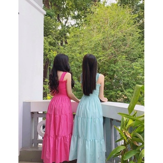 Đầm 2 dây dún thun ngực