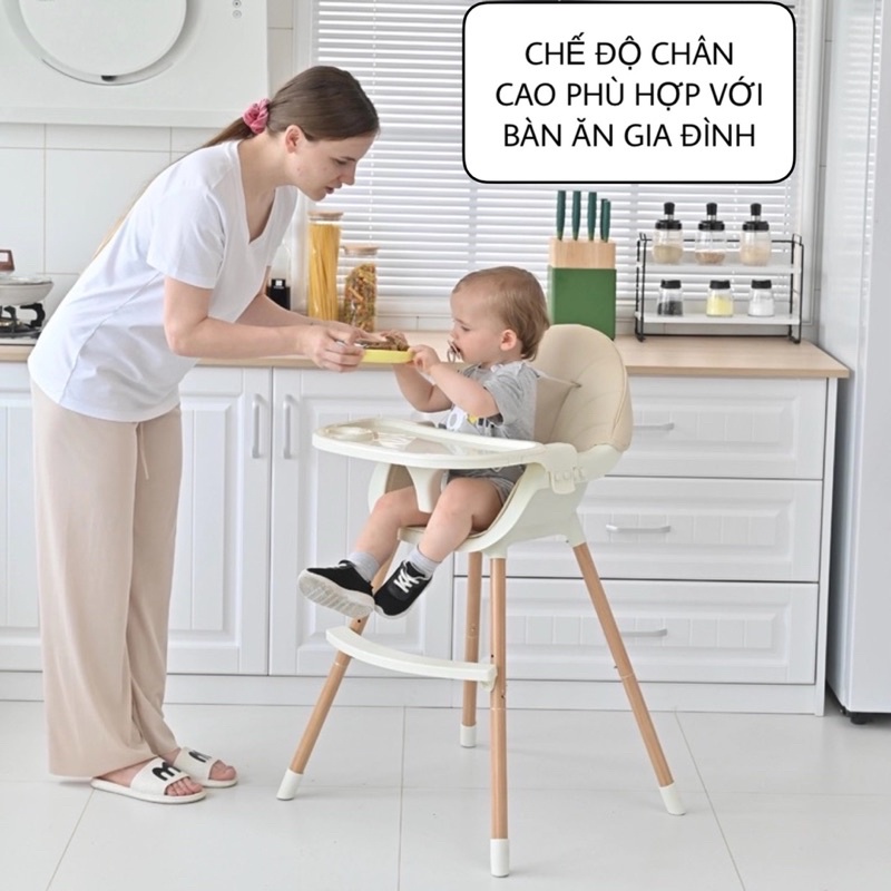 [Mã 254ELSALE giảm 7% đơn 300K] Ghế ăn dặm Baby High Chair cao cấp cho bé có thể điều chỉnh chiều cao