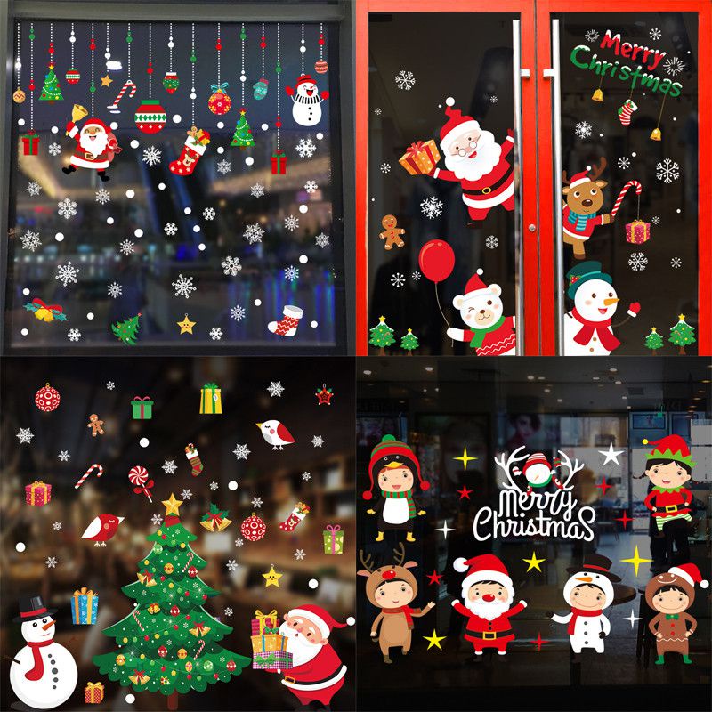 Miếng Dán Cửa Sổ Trang Trí Giáng Sinh Năm Mới
