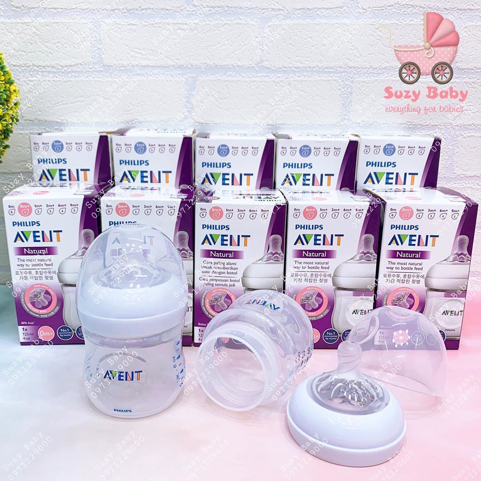 Bình sữa cổ rộng philips Avent natural 125ml 260ml - bình trong