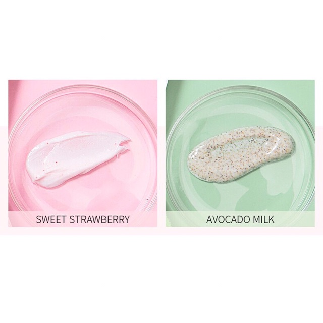 [Set 2 gói] Tẩy tế bào da chất toàn thân body sạch sâu sáng bóng dâu tây bơ nội địa trung laiko | BigBuy360 - bigbuy360.vn