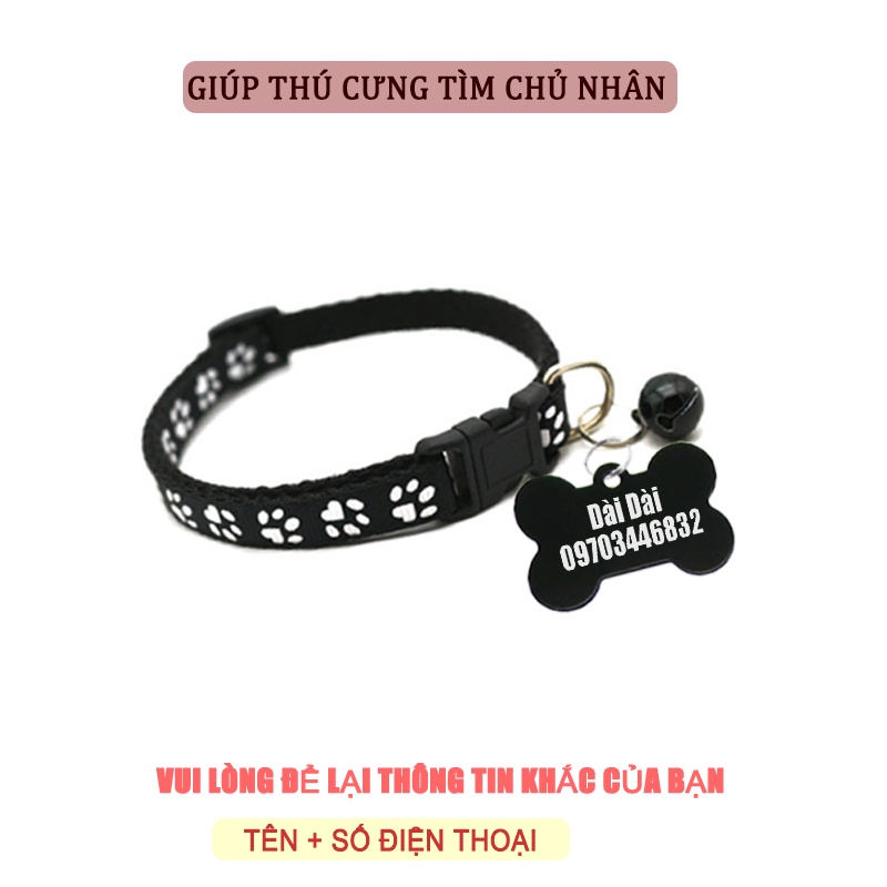Thẻ Tên Thú Cưng -  Vòng đeo cổ 2 lớp cho chó mèo