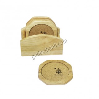 Bộ lót ly 6 cái gỗ đức thành - 23201