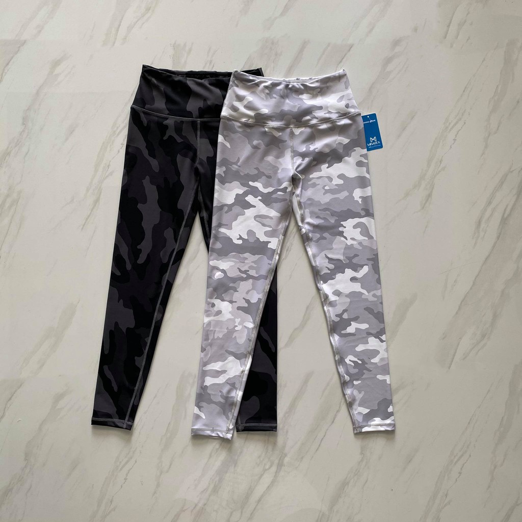 Bộ tập gym yoga họa tiết lính cá tính mạnh mẽ chất vải đanh mịn