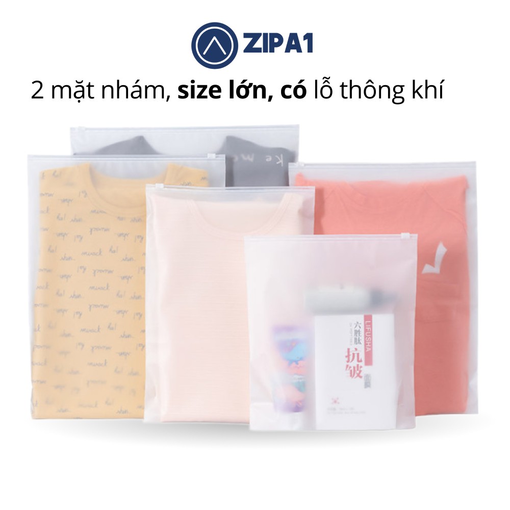 Size lớn: Túi Zip lụa kéo 2 MẶT NHÁM - Túi zipper Zip A1 - A1005