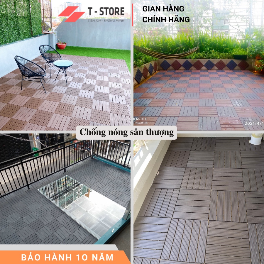 Tấm Vỉ lót sàn  nhựa cao cấp SIENNA-Basic Chống Trơn Trượt. Vỉ Lót Sàn Ban Công, Bể Bơi, Sân Thượng, Bể cá koi, Nhà Tắm