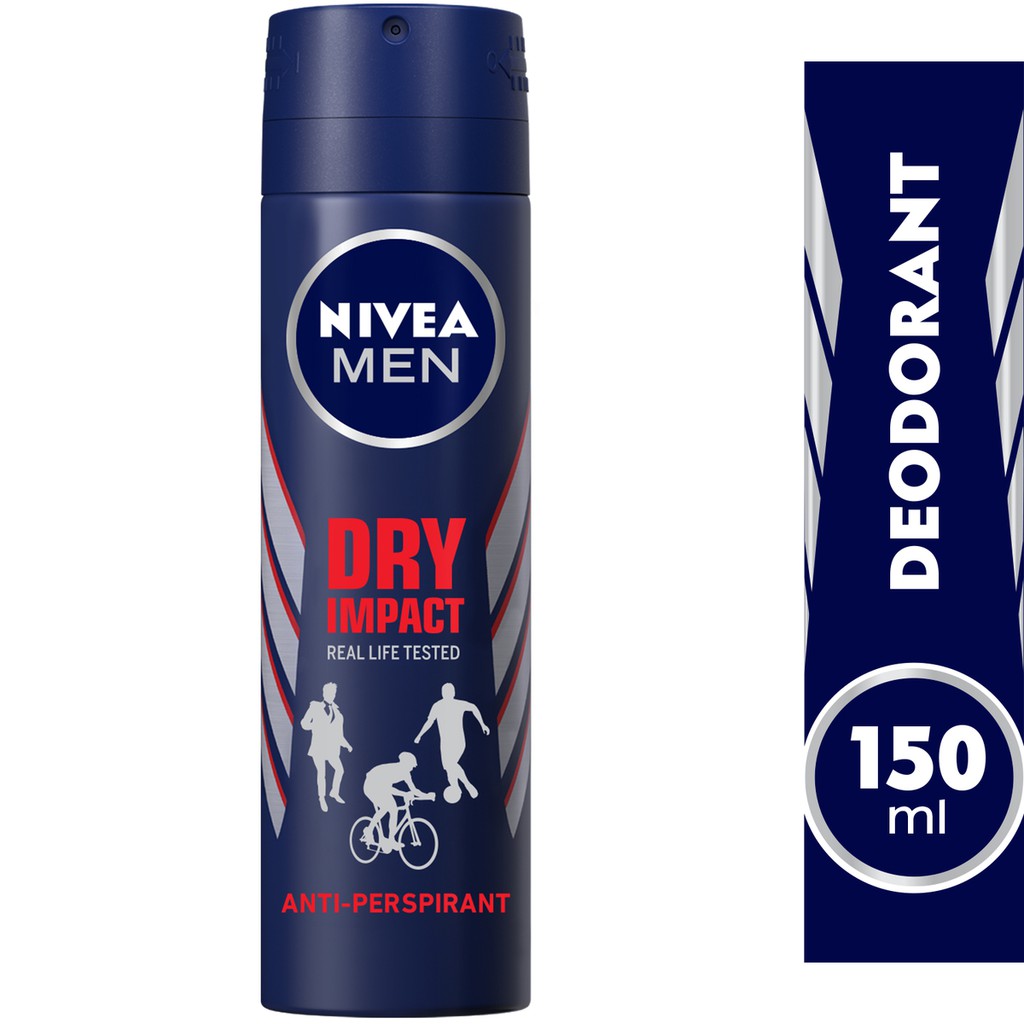 Ngăn mùi và giúp siêu khô thoáng Nivea Men Dry Impact - Hàng Chính Hãng