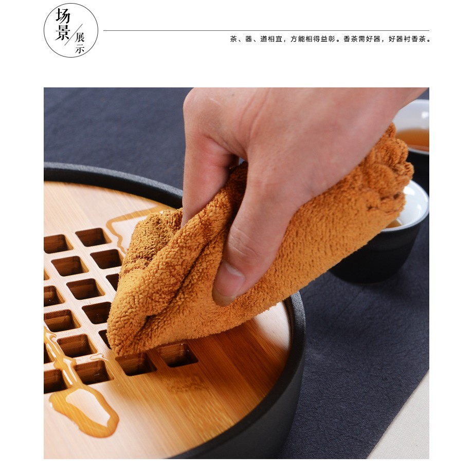 Khăn lau bàn trà 100% cotton thấm hút cực tốt