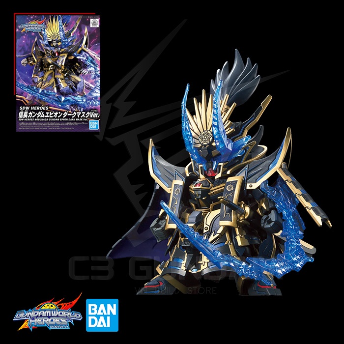 [BANDAI] MÔ HÌNH ĐỒ CHƠI LẮP RÁP GUNDAM SD WORLD HEROES 11 NOBUNAGA GUNDAM EPYON DARK MASK Ver. SDWH GUNPLA NHẬT BẢN