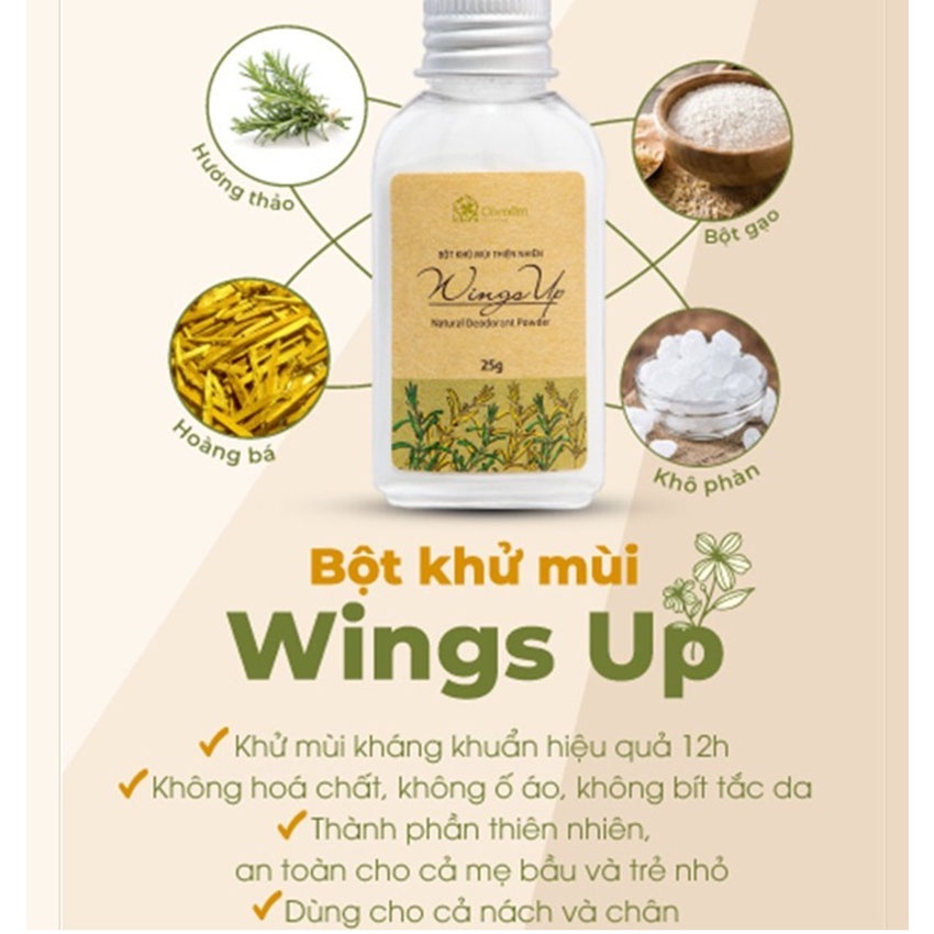 Bột Khử Mùi Wings Up (25g) - Giúp Hạn Chế Mồ Hôi - Gia Hân