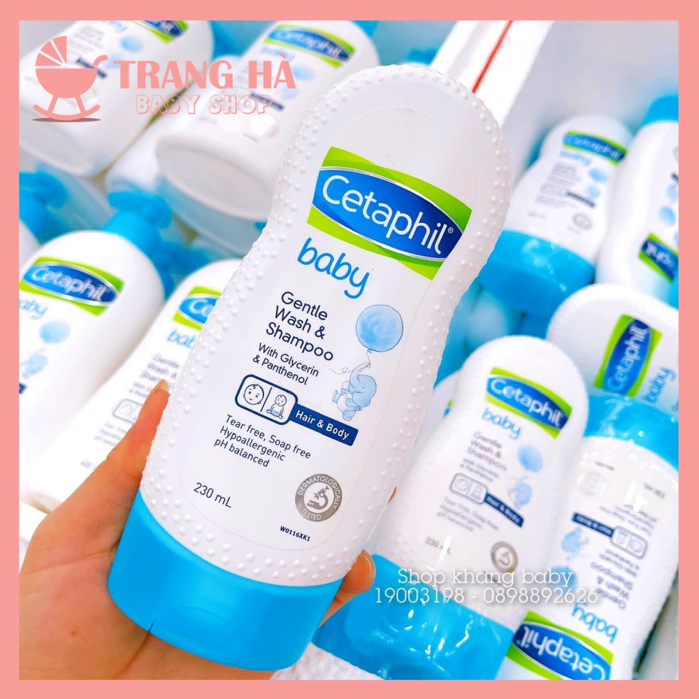 Sữa Tắm Gội Toàn Thân Dịu Nhẹ Cho Bé Cetaphil Baby Wash &amp; Shampoo With Organic Calendula For Face &amp; Body 230ml