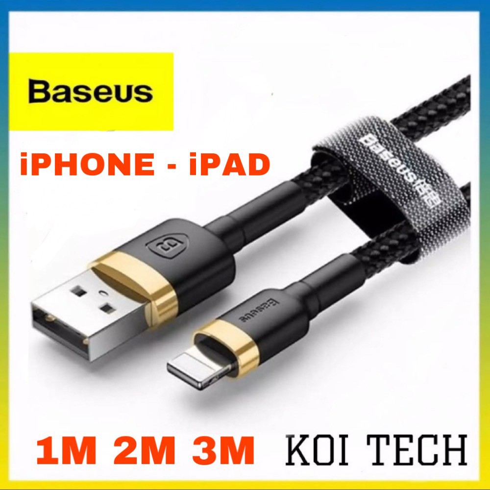 Dây sạc iphone baseus cafule dài 3m 2m 1m 0.23m - cáp sạc bọ dù lightning chuẩn apple