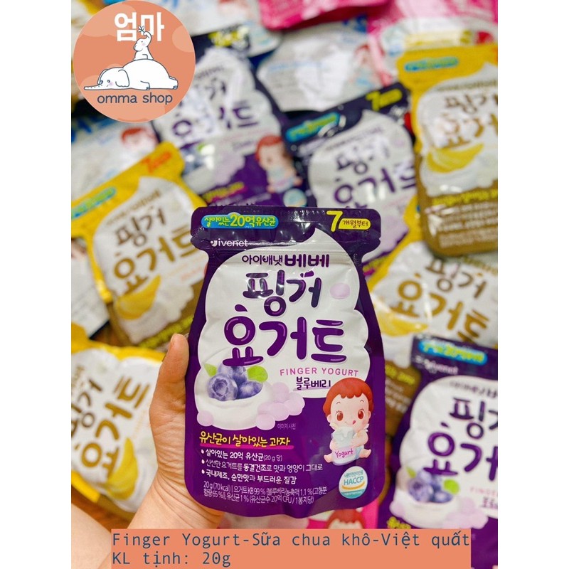 Sữa chua khô vị hoa quả cho bé ăn dặm trên 7 tháng Ivenet Hàn Quốc tốt cho tiêu hoá của bé