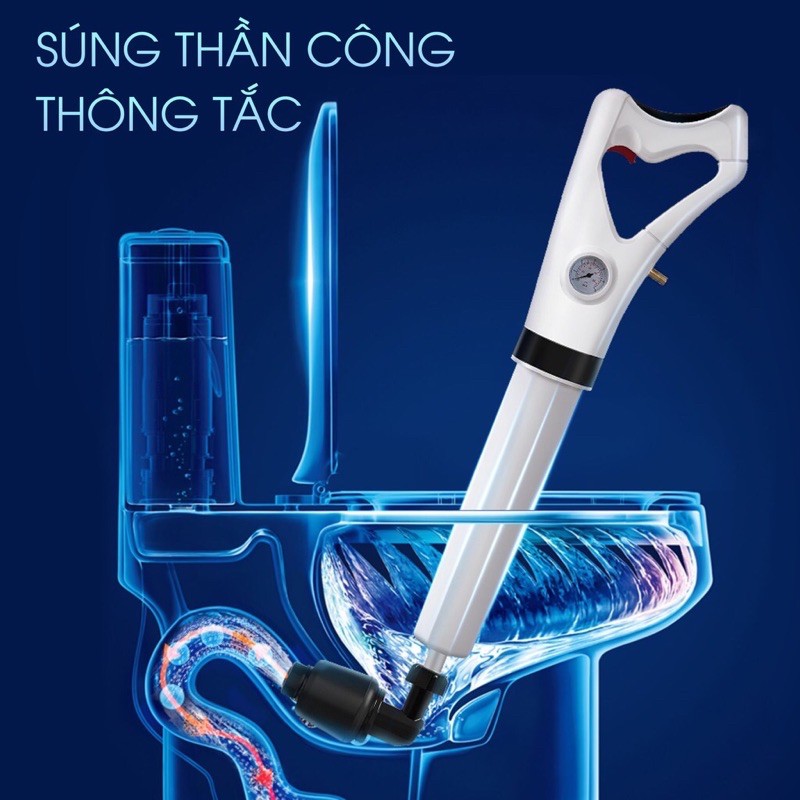 Súng Thông Tắc Bồn Cầu Sản Phẩm Cao Cấp, Sử Dụng An Toàn Hiệu Quả tốt cho gia đình bạn