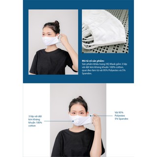Khẩu trang 3 lớp kháng khuẩn HQ Mask