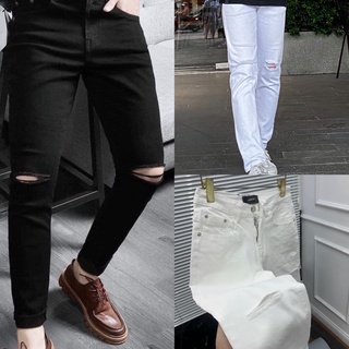 Quần Jean Đen Trắng Bạch Công Tử From chuẩn(tặng mã giảm giá 10%)