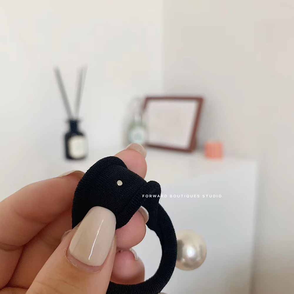 Dây buộc tóc TENDER AFTERNOONS đính hạt ngọc trai thời trang Hàn Quốc
