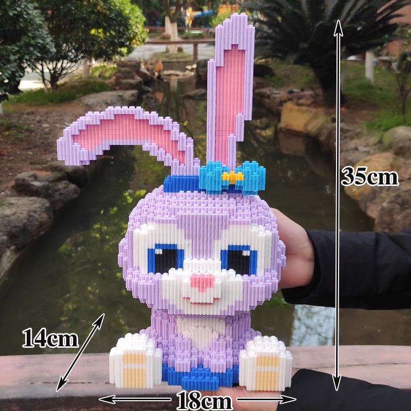 Đồ chơi lắp ghép mô hình hoạt hình Gấu Bearbrick 30cm 3D dễ thương 4 mẫu Thỏ , Mèo xanh , gấu hồng , Gấu nâu