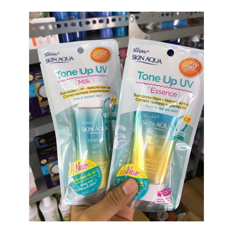 Kem chống nắng Sunplay Skin Aqua Tone Up UV Mint Green 50g