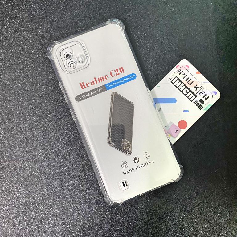 Ốp Lưng Realme C20 Dẻo Trong Suốt Chống Sốc
